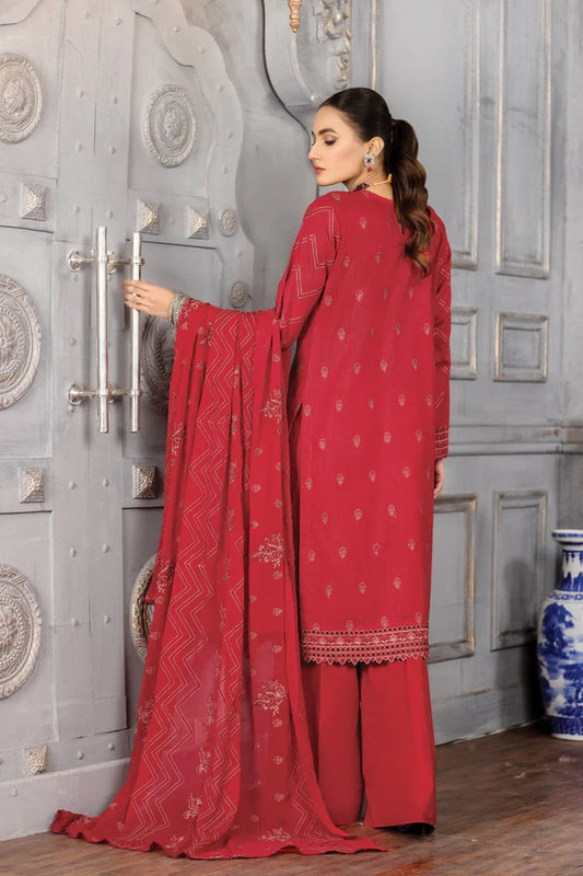 MILLI BLUSH  D-21 : Embroidered Lawn Doria 3pc