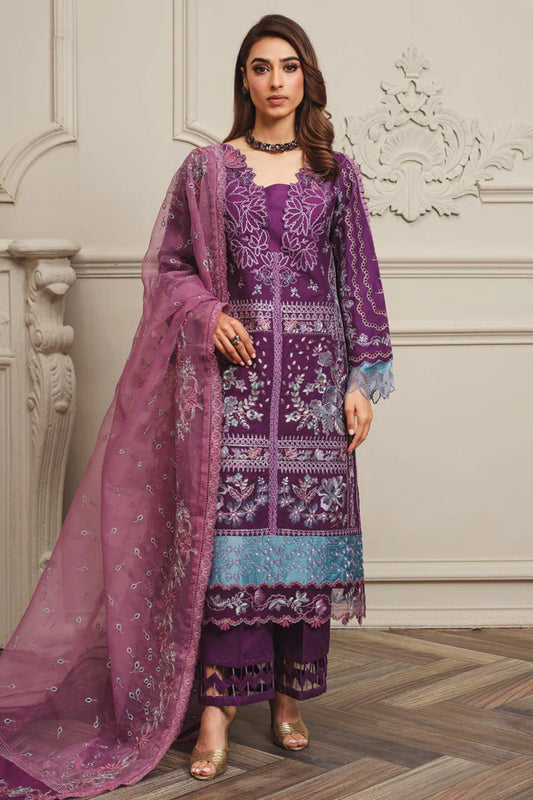 MILLI BLUSH  S-25 : Unstitched Embroidered Lawn 3pc
