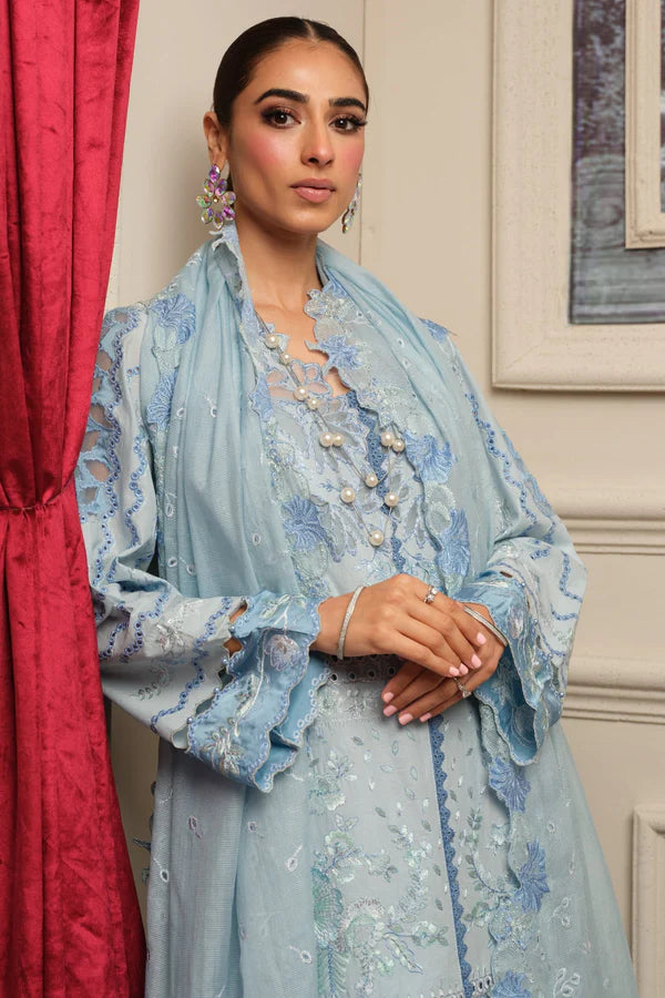 MILI BLUSH S-29 : Unstitched Embroidered Lawn 3pc