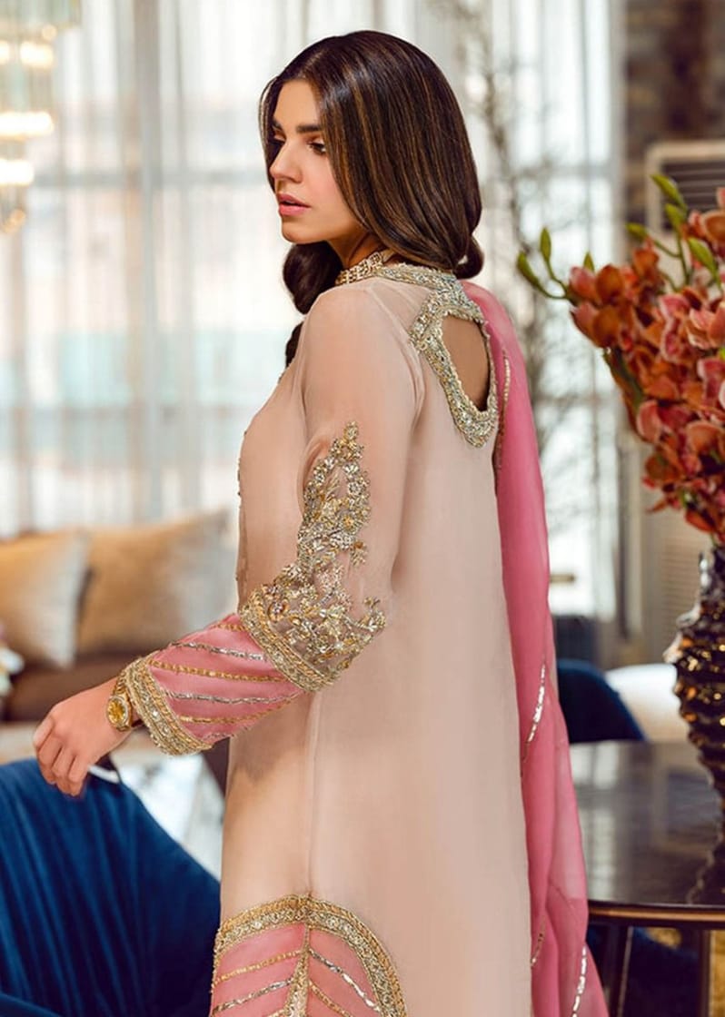 Pink & Gold Embroidered Formal Outfit