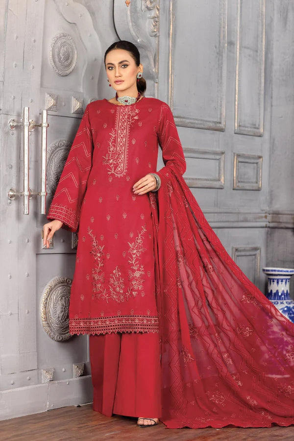 MILLI BLUSH  D-21 : Embroidered Lawn Doria 3pc