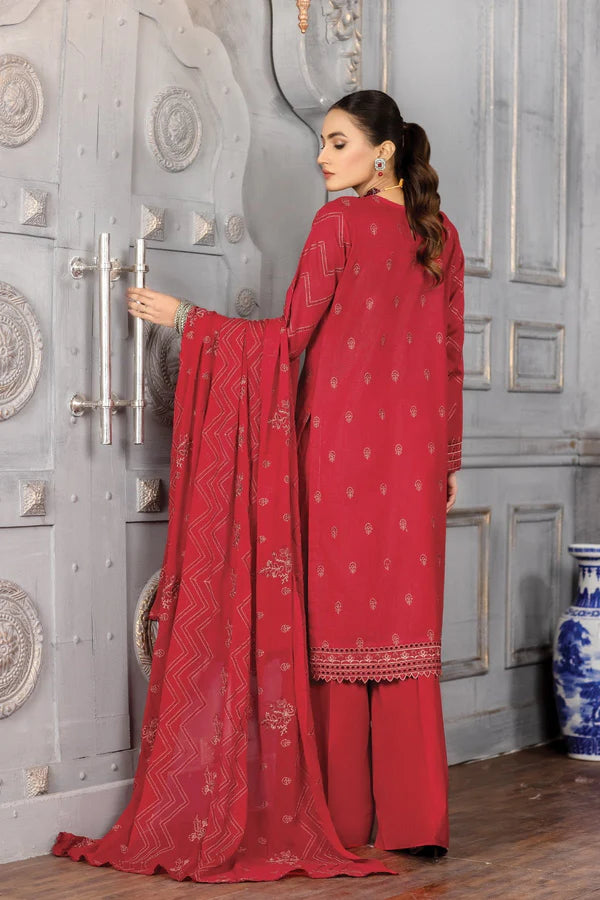 MILLI BLUSH  D-21 : Embroidered Lawn Doria 3pc