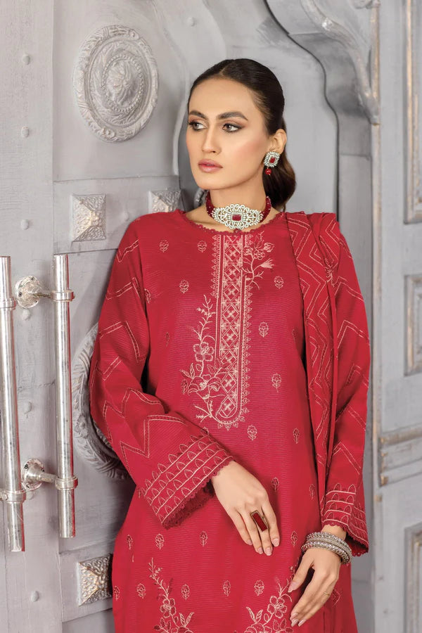 MILLI BLUSH  D-21 : Embroidered Lawn Doria 3pc