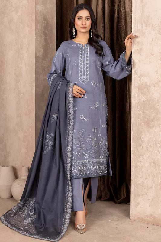 MILLI BLUSH D-37 : Embroidered Doria Lawn 3pc