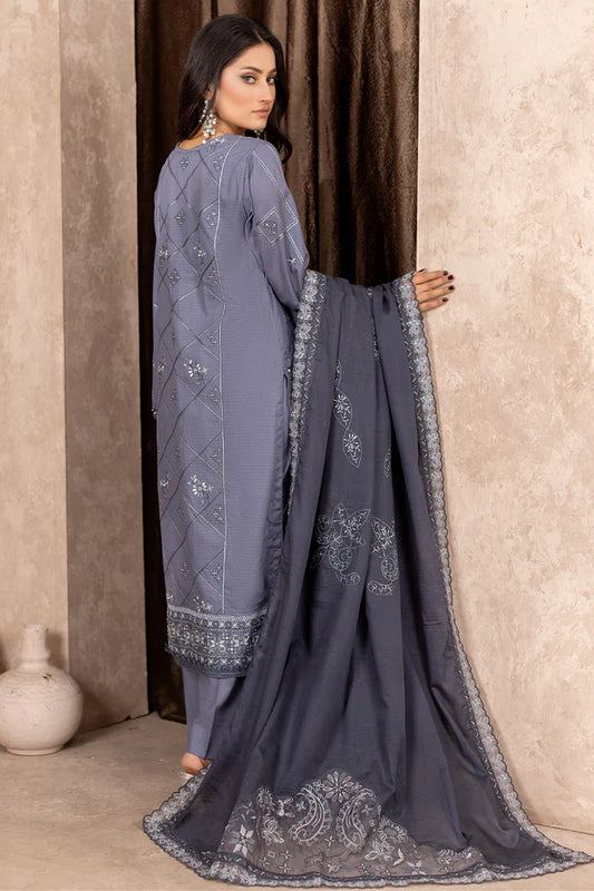 MILLI BLUSH D-37 : Embroidered Doria Lawn 3pc