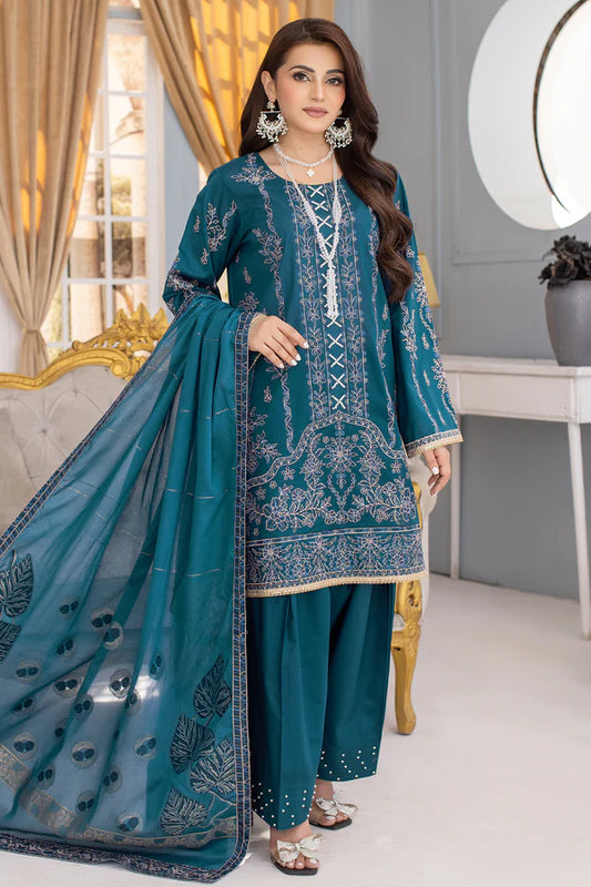 MILLI BLUSH DK-51 : Embroidered Lawn 3pc