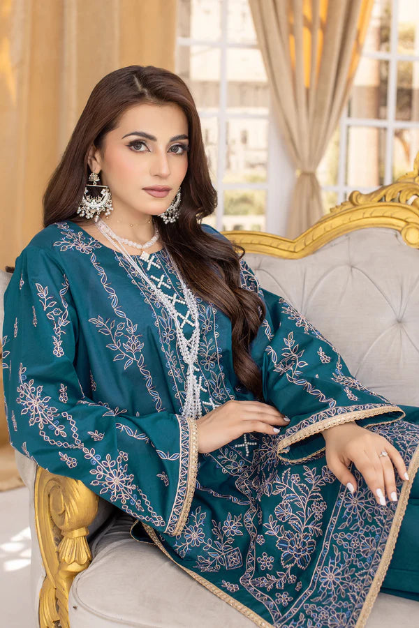 MILLI BLUSH DK-51 : Embroidered Lawn 3pc