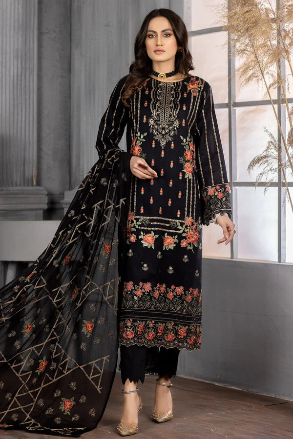 MILLI BLUSH  DK-35 : Embroidered Lawn 3pc