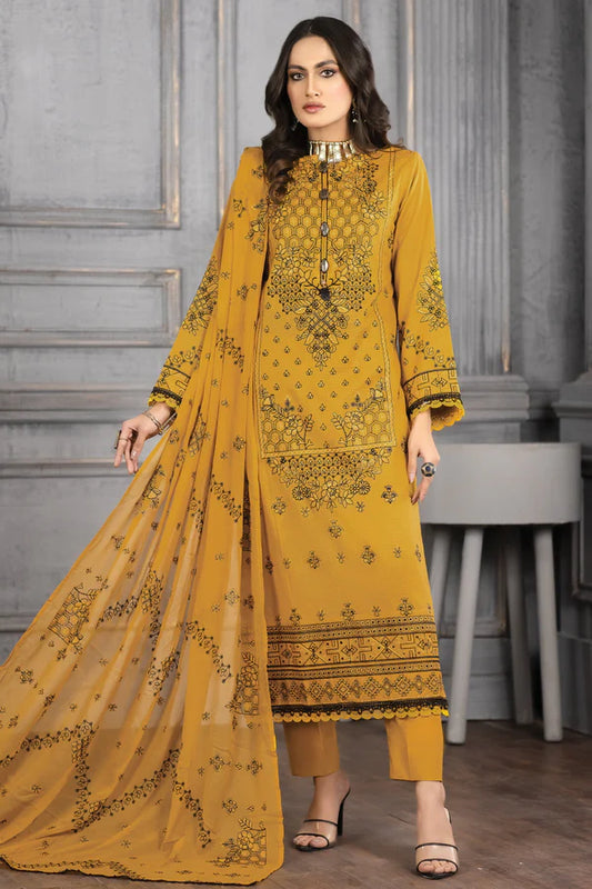 MILLI BLUSH  DK-37 : Embroidered Lawn 3pc