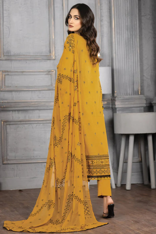 MILLI BLUSH  DK-37 : Embroidered Lawn 3pc