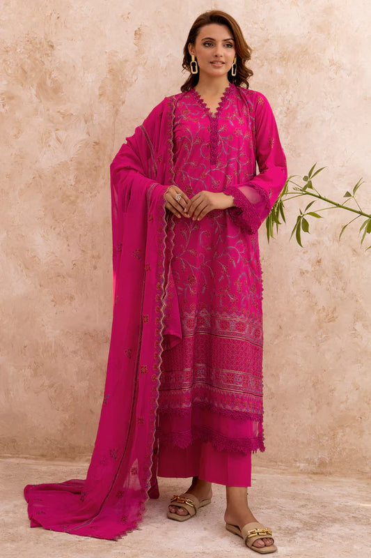 MILLI BLUSH MH-06 : Embroidered Lawn 3PC