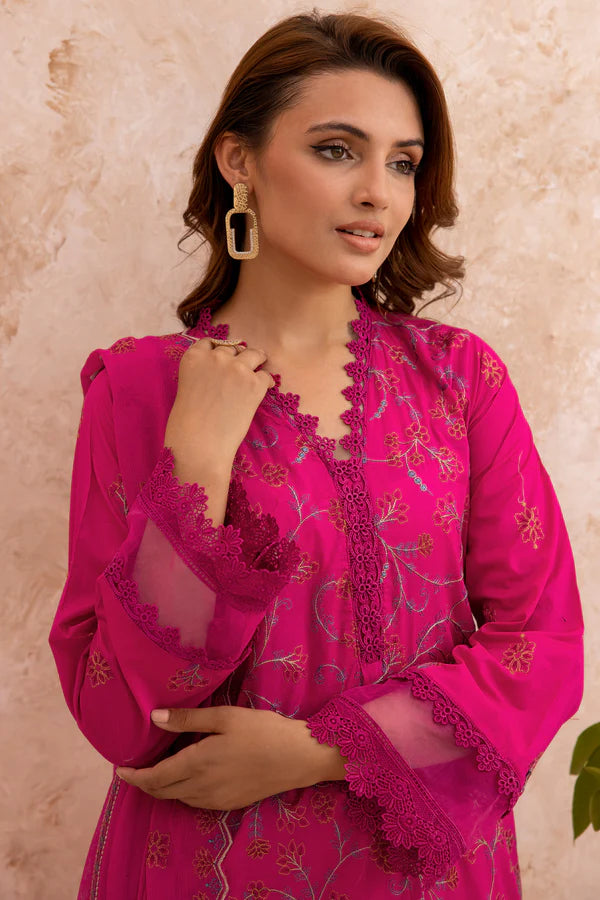MILLI BLUSH MH-06 : Embroidered Lawn 3PC