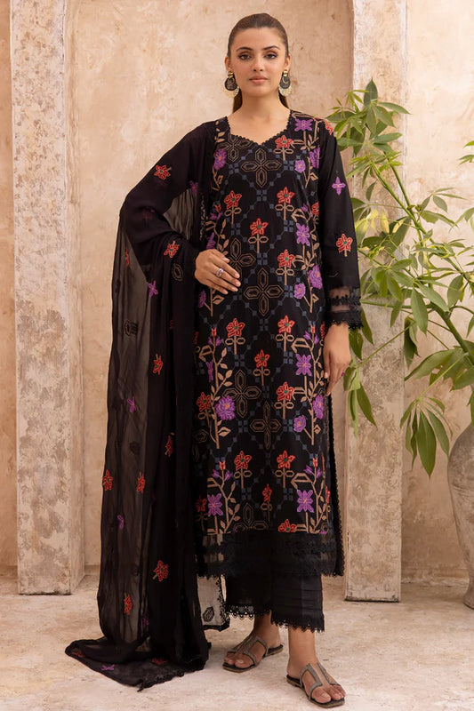 MILLI BLUSH MH-07 : Embroidered Lawn 3PC