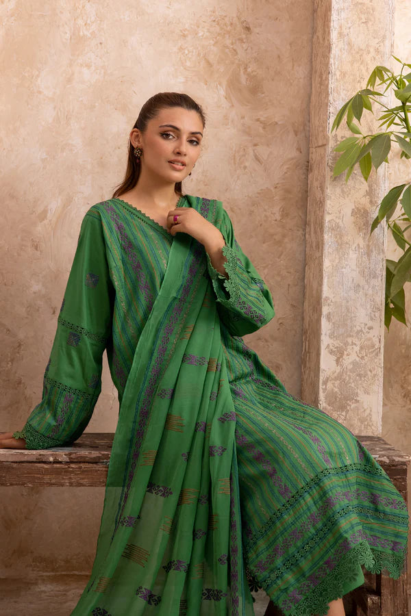 MILLI BLUSH MH-08 : Embroidered Lawn 3PC