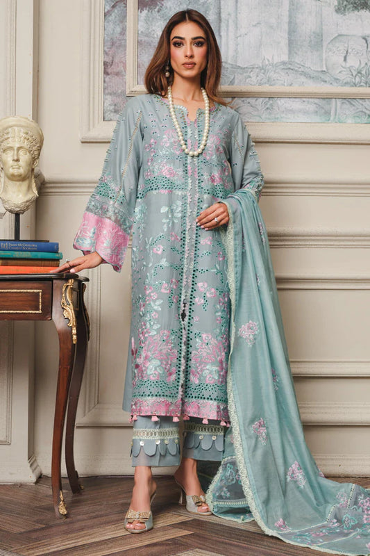 MILLI BLUSH  S-22 : Unstitched Embroidered Lawn 3pc