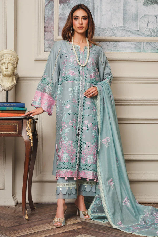 MILLI BLUSH  S-22 : Unstitched Embroidered Lawn 3pc