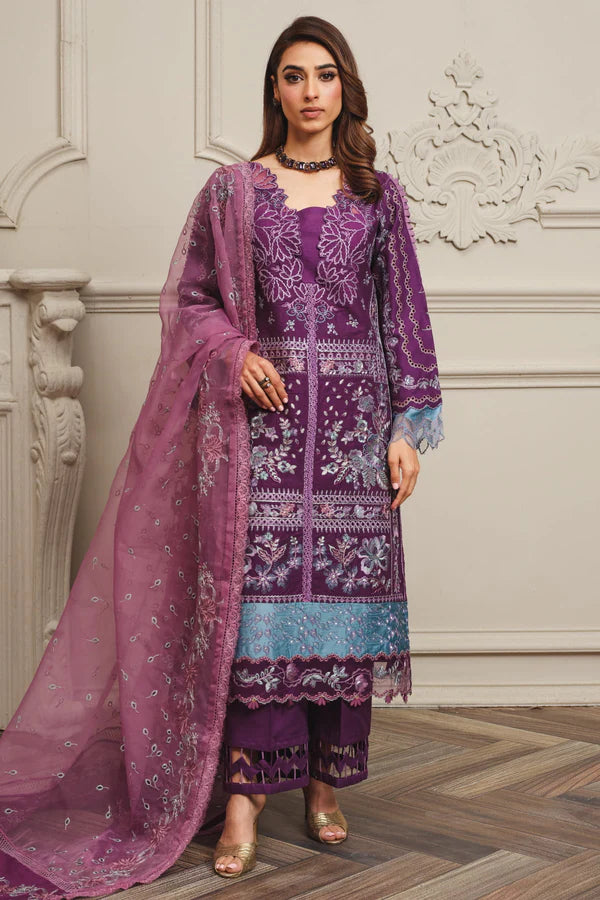 MILLI BLUSH  S-25 : Unstitched Embroidered Lawn 3pc