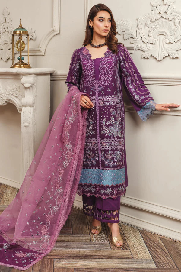 MILLI BLUSH  S-25 : Unstitched Embroidered Lawn 3pc