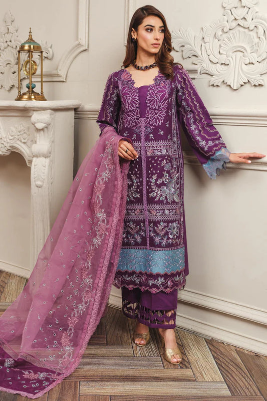 MILLI BLUSH  S-25 : Unstitched Embroidered Lawn 3pc