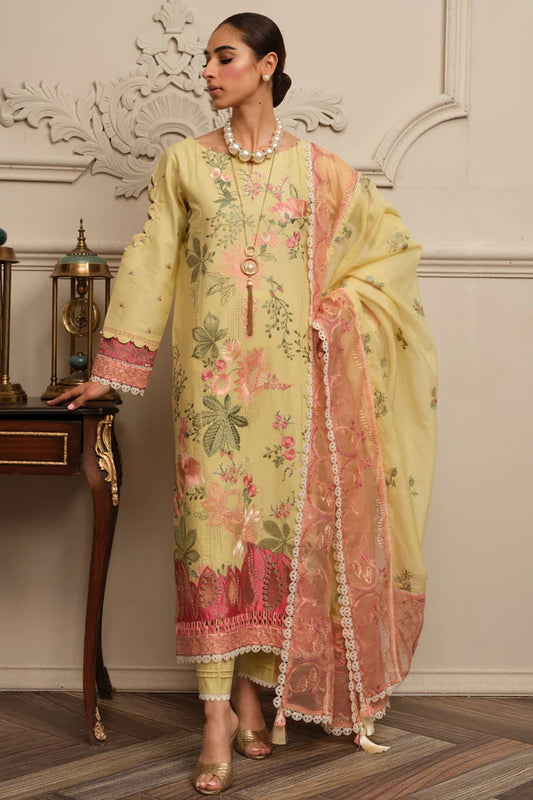 MILLI BLUSH  S-28 : Unstitched Embroidered Lawn 3pc