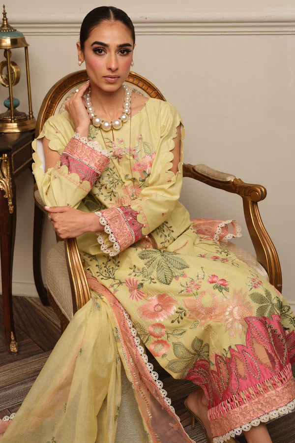 MILLI BLUSH  S-28 : Unstitched Embroidered Lawn 3pc