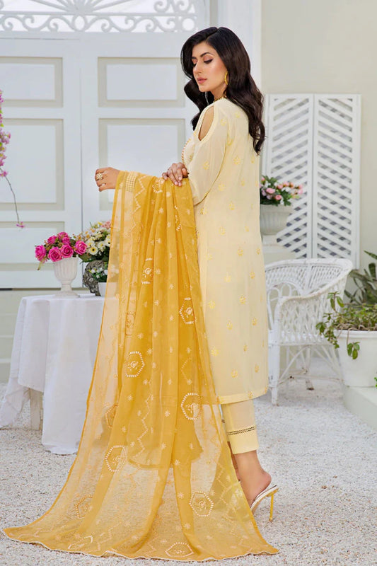 MILLI BLUSH TR-02 : Embroidered Swiss Lawn 3PC