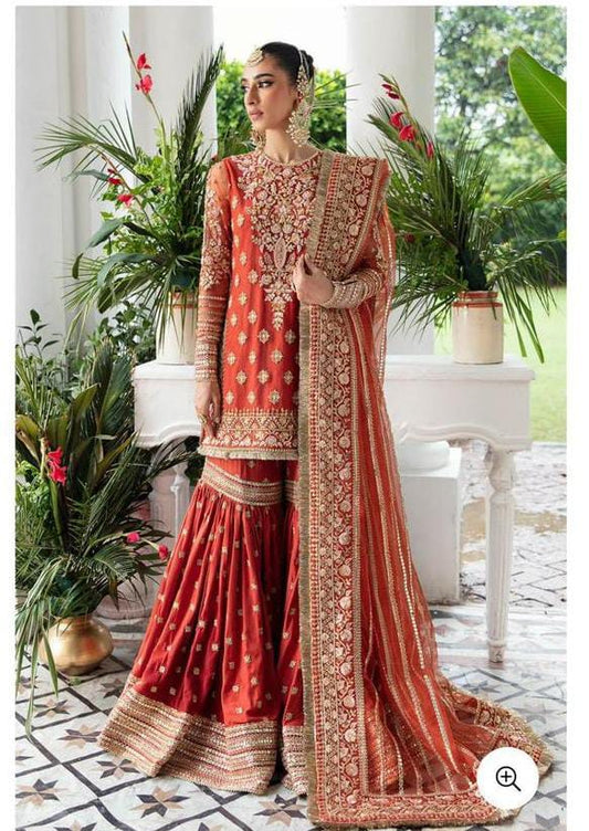 Stunning Red & Gold Embroidered Ensemble