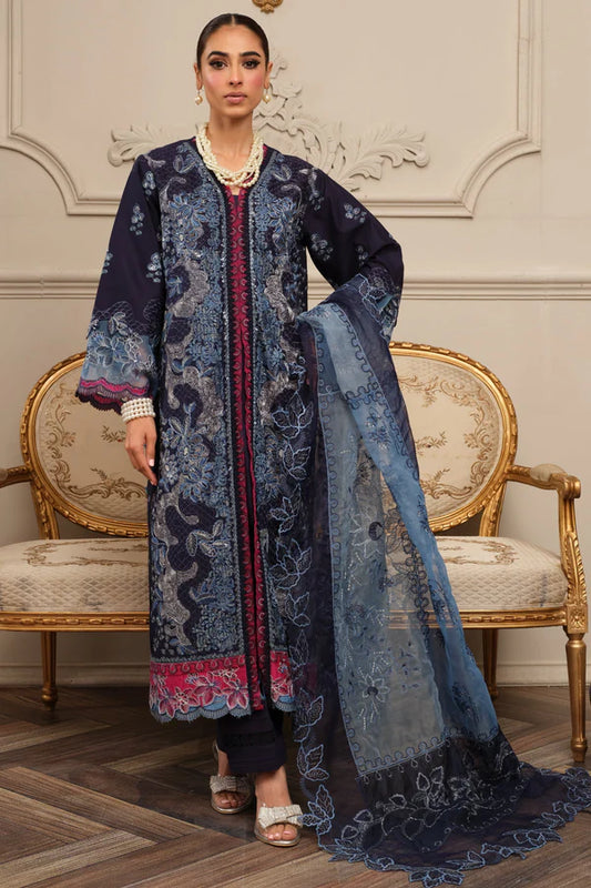MILLI BLUSH S-27 : Unstitched Embroidered Lawn 3pc
