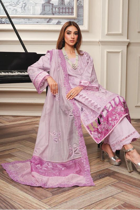 MILLI BLUSH  S-23 : Unstitched Embroidered Lawn 3pc
